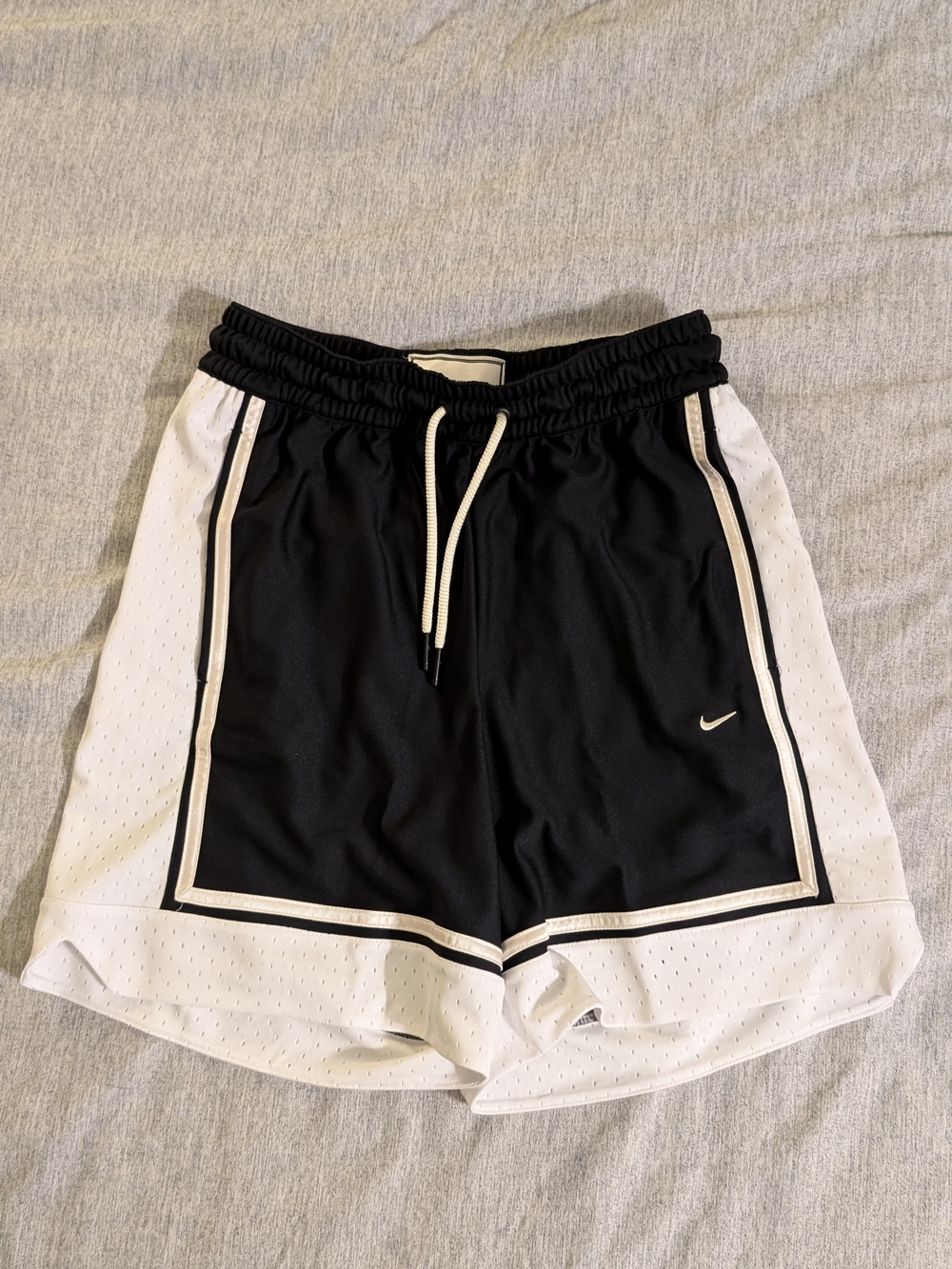 Nike Black and White Retro Basketball Shorts